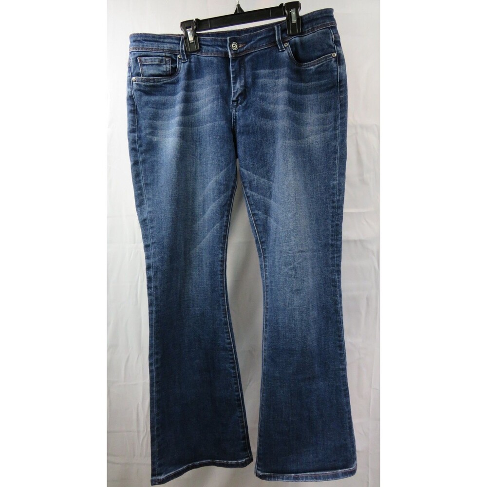 Mercer Denim Jeans Women's Size 31P Blue Stretch Pockets Comfort Logo